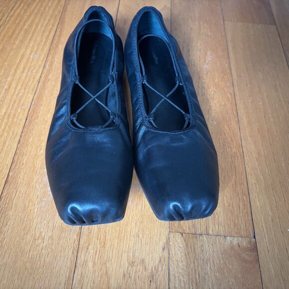 Reformation Black Ballet Flats, Size 10 - Picture 1 of 5